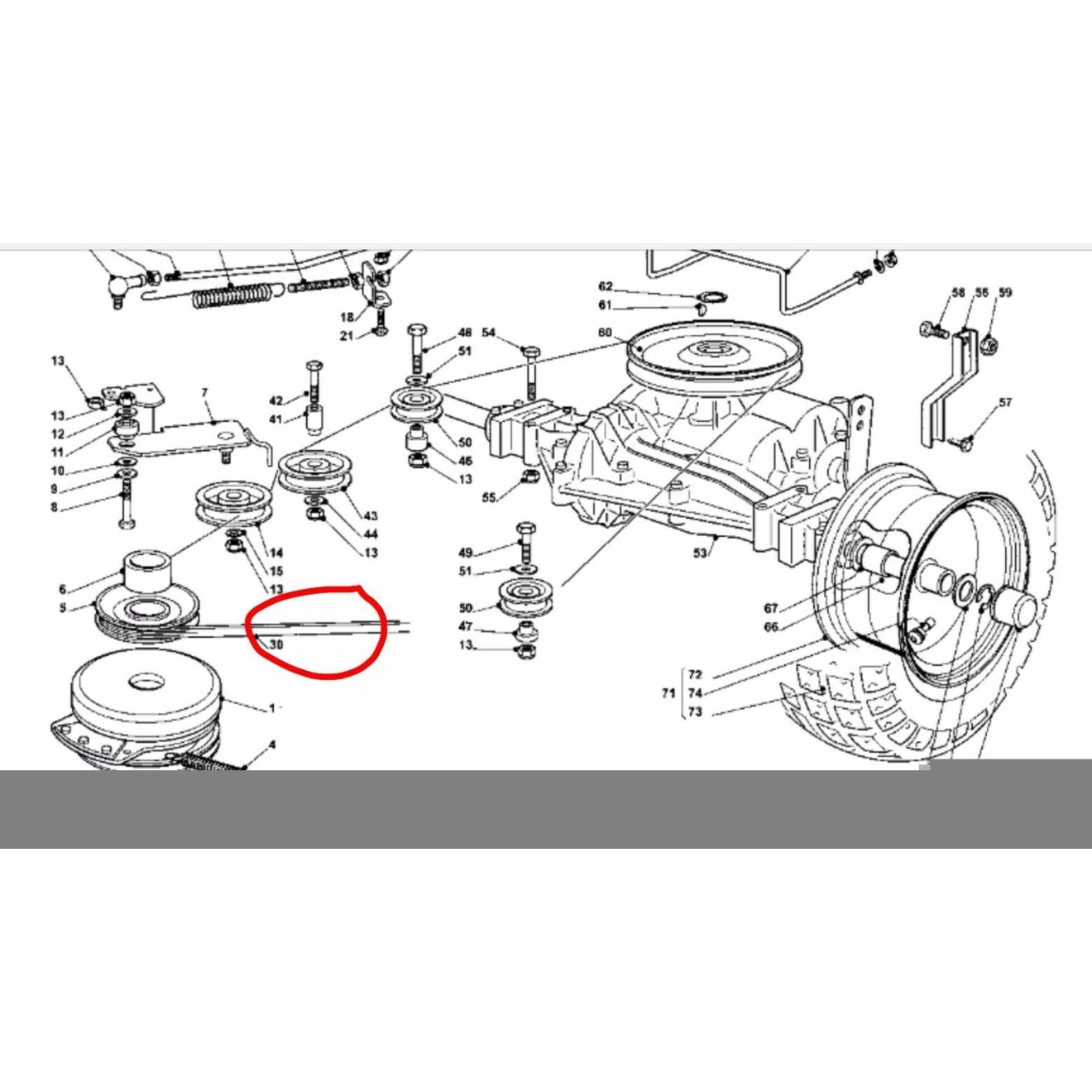 Replacement DUNLOP Mountfield 135062000 Drive Belt 1435E 1236M 1436M 1436H 1438M 1436S 1840