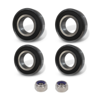 4 Erde Trailer Wheel Bearings & 2 Nylok Nuts Fits Erde 100 / 101 / 102 / 107 / 120 / 122 / 132 etc