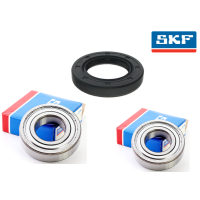 Genuine SKF Servis Washing Machine Drum Bearings & Seal Kit - 6204z 6305z